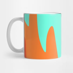 Abstract Flames - Light Green Orange Mug